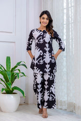 Black Cotton Abstract Co-ord Set - Me&My