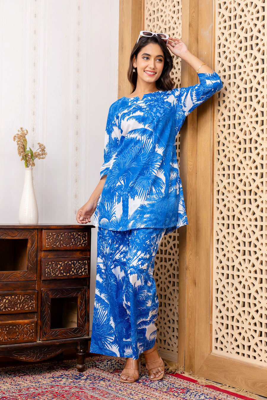 Blue Cotton Botanical Co-ord Set — image 8