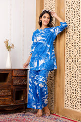 Blue Cotton Botanical Co-ord Set - Me&My