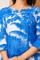 Blue Cotton Botanical Co-ord Set - Me&My