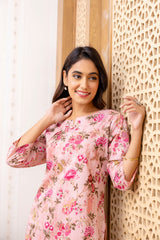 Pink Cotton Floral Co-ord Set - Me&My