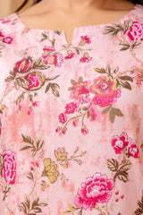 Pink Cotton Floral Co-ord Set - Me&My