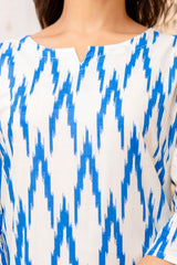 Blue Cotton Geometric Co-ord Set - Me&My