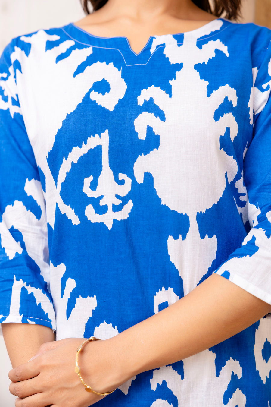 Blue Cotton Abstract Co-ord Set — image 8