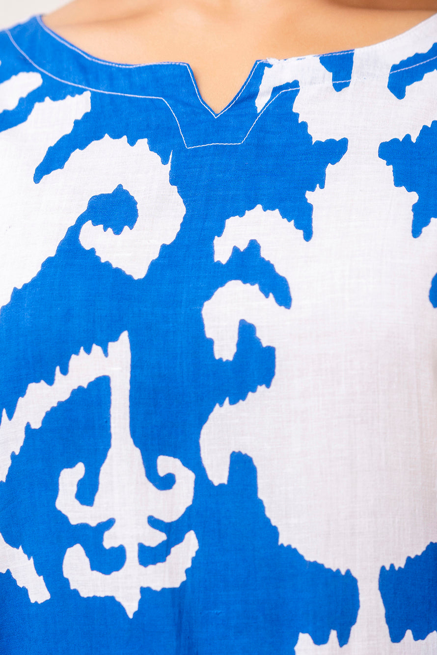 Blue Cotton Abstract Co-ord Set — image 9