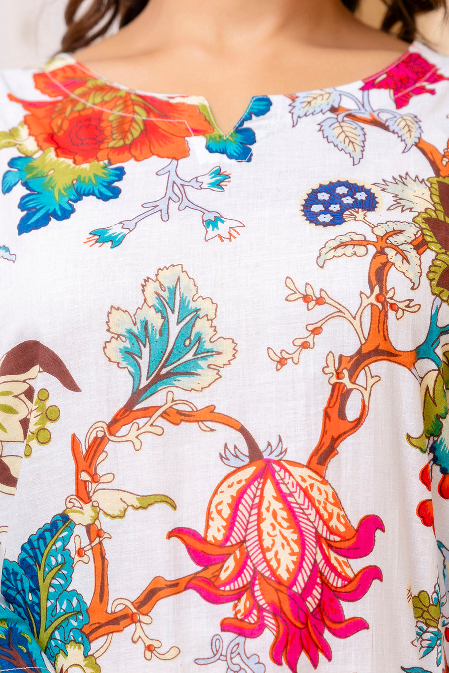 White Cotton Floral Co-ord Set — image 8
