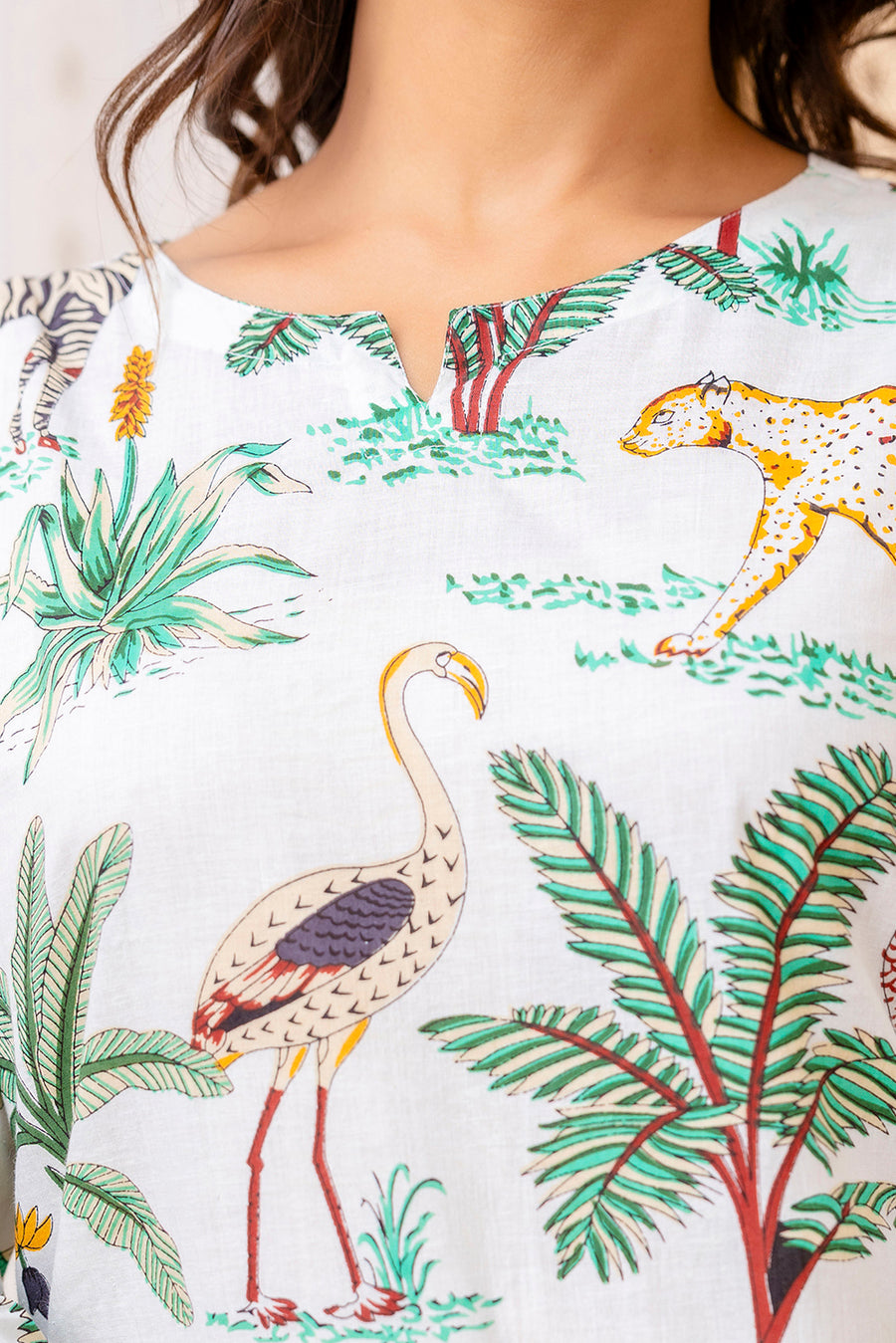 White Cotton Botanical Co-ord Set — image 8