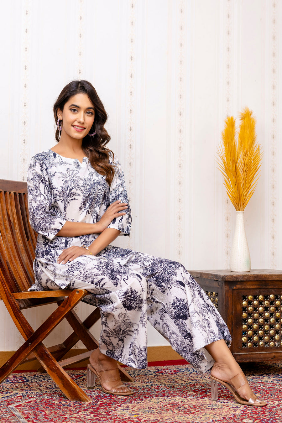 White Cotton Floral Co-ord Set — image 6
