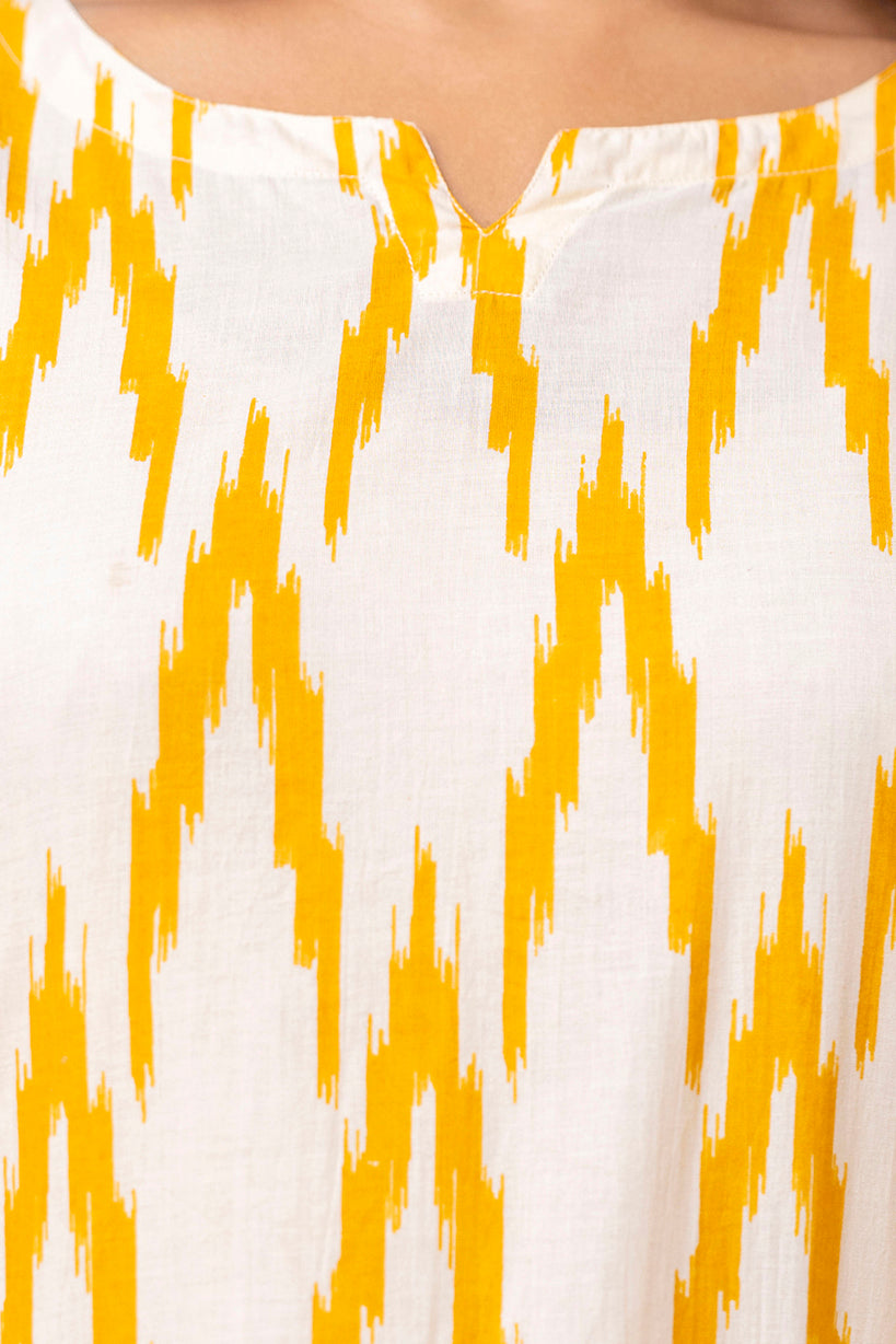 Yellow Cotton Geometric Co-ord Set — image 8