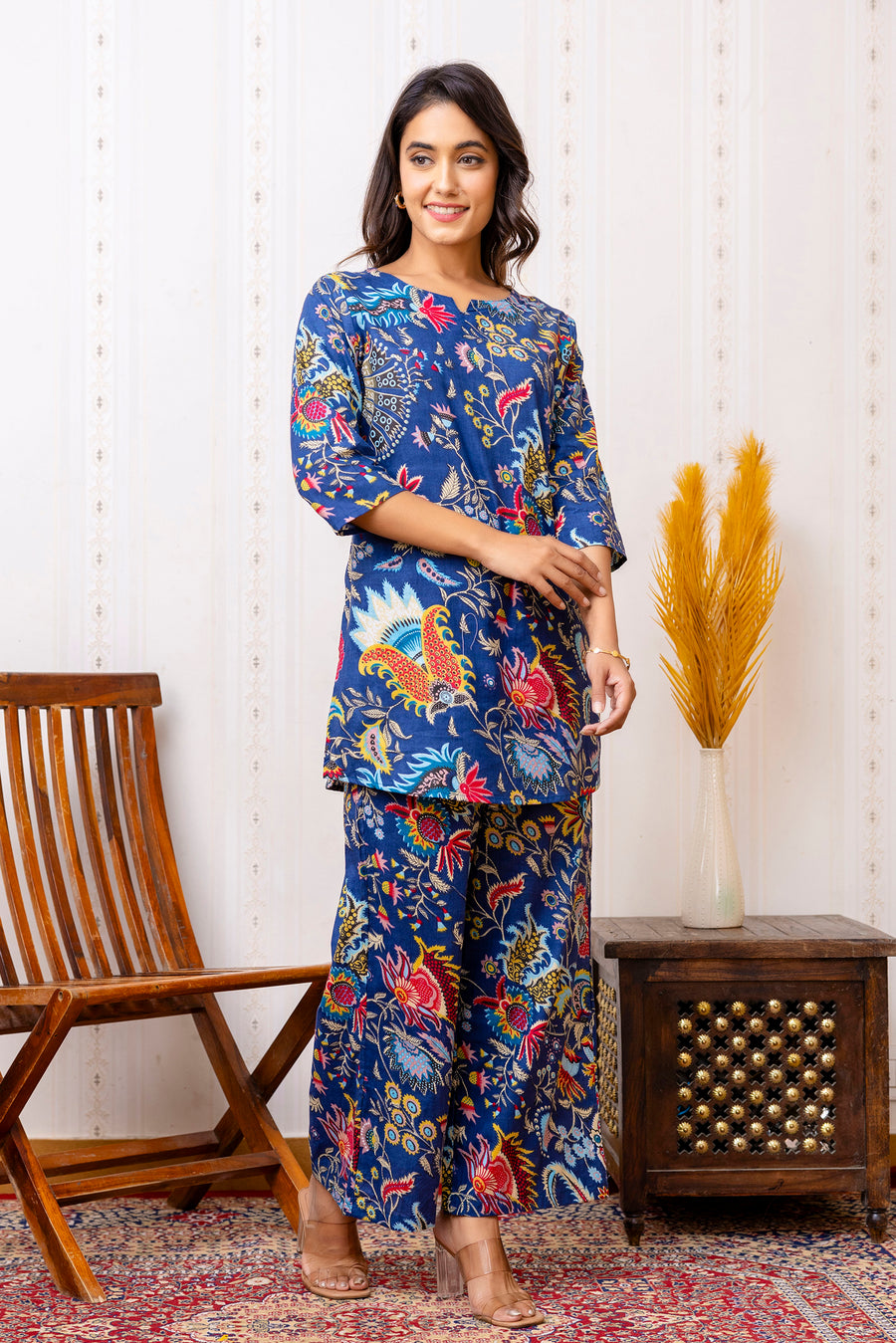 Blue Cotton Floral Co-ord Set — image 8