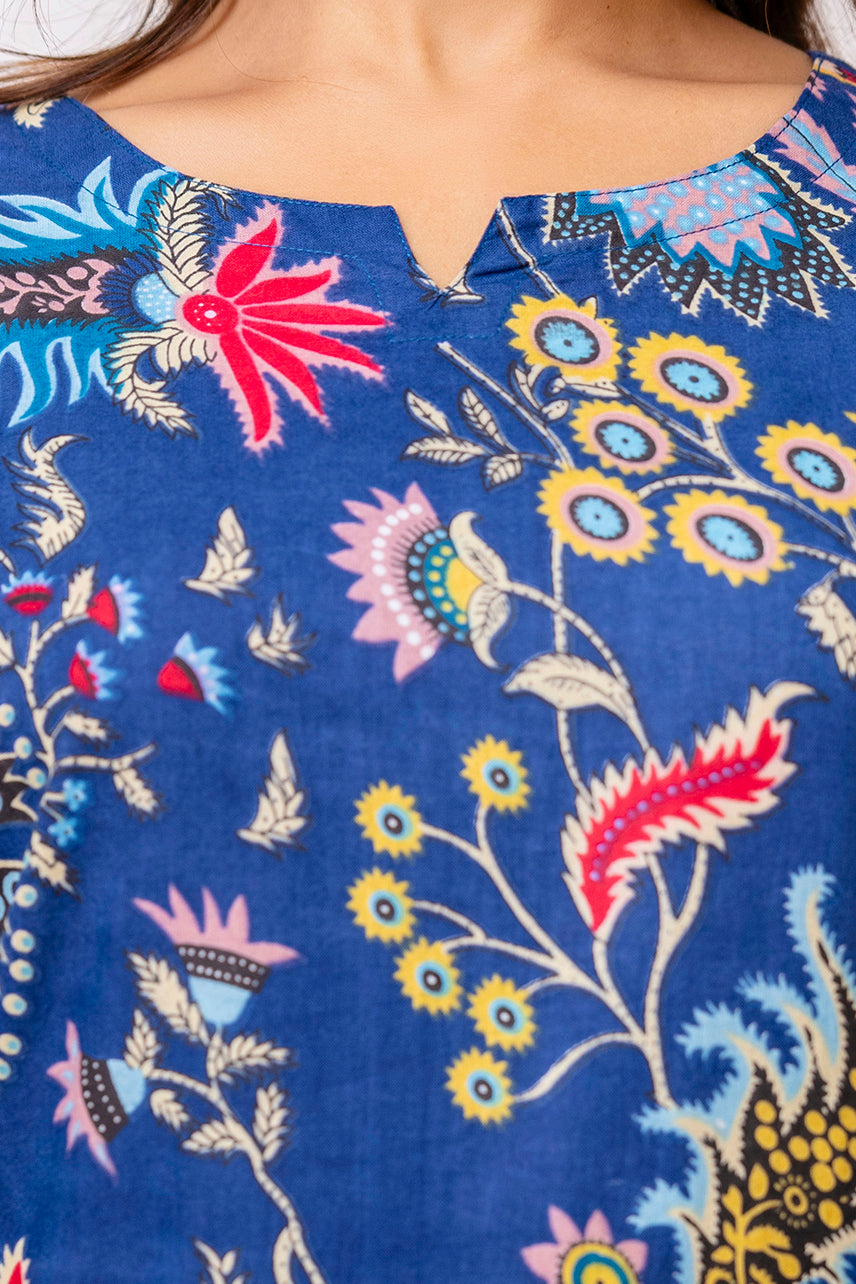 Blue Cotton Floral Co-ord Set — image 4