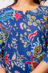 Blue Cotton Floral Co-ord Set - Me&My