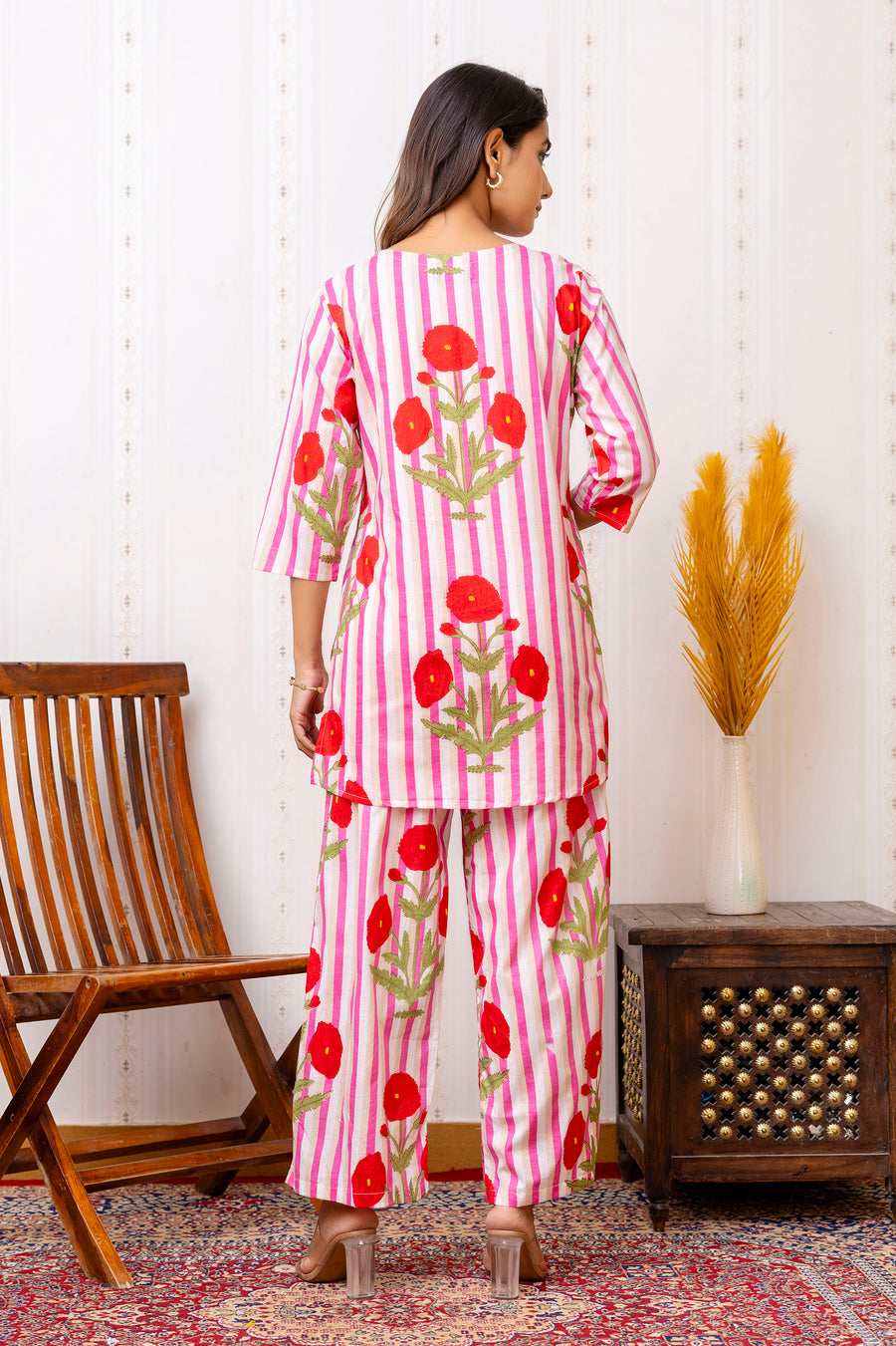 Pink Cotton Floral Co-ord Set — image 4