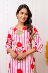 Pink Cotton Floral Co-ord Set - Me&My