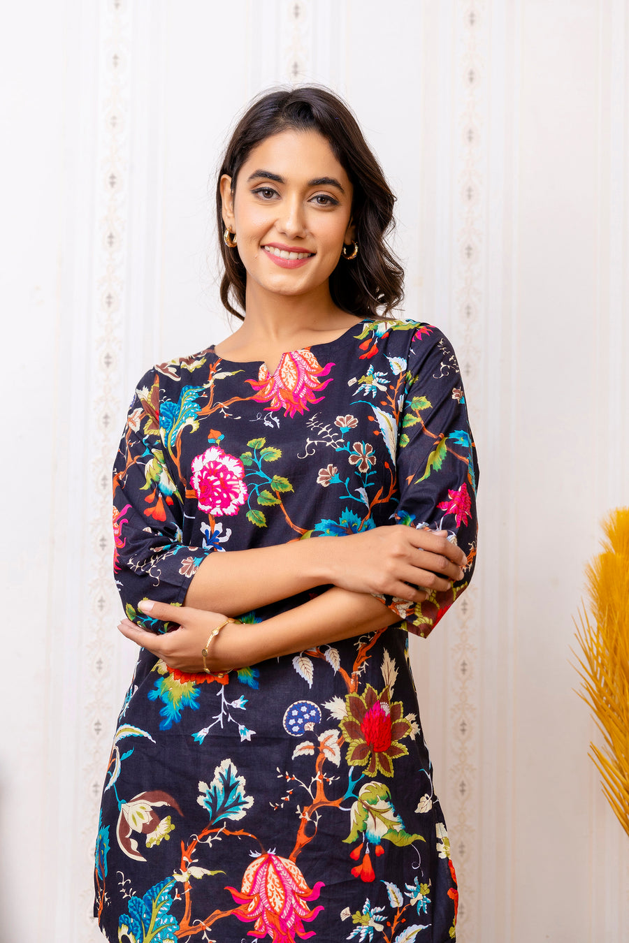 Black Cotton Botanical Co-ord Set — image 3