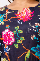 Black Cotton Botanical Co-ord Set - Me&My