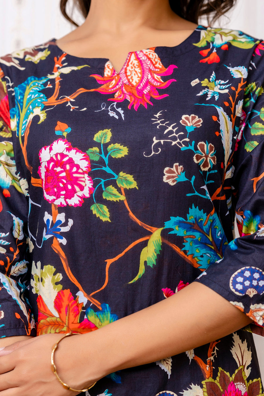 Black Cotton Botanical Co-ord Set — image 7