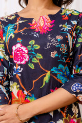 Black Cotton Botanical Co-ord Set - Me&My