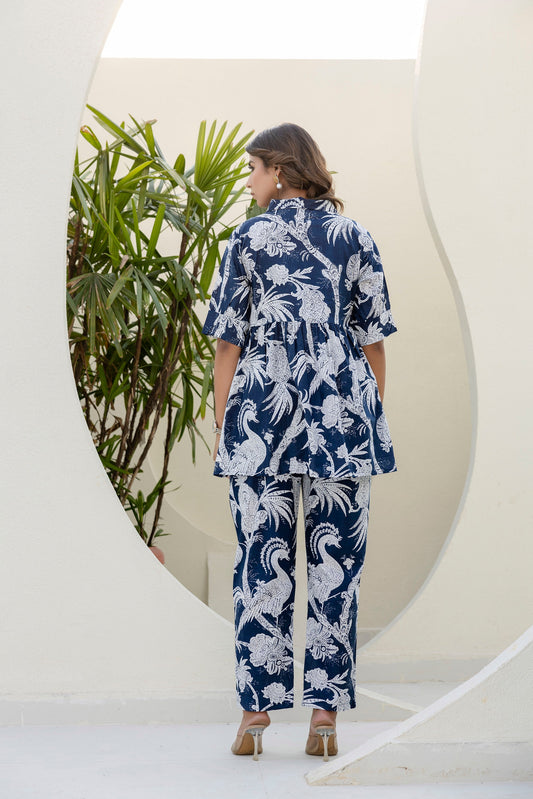 Frostpetal Azure Cotton Co-ord Set - Me&My