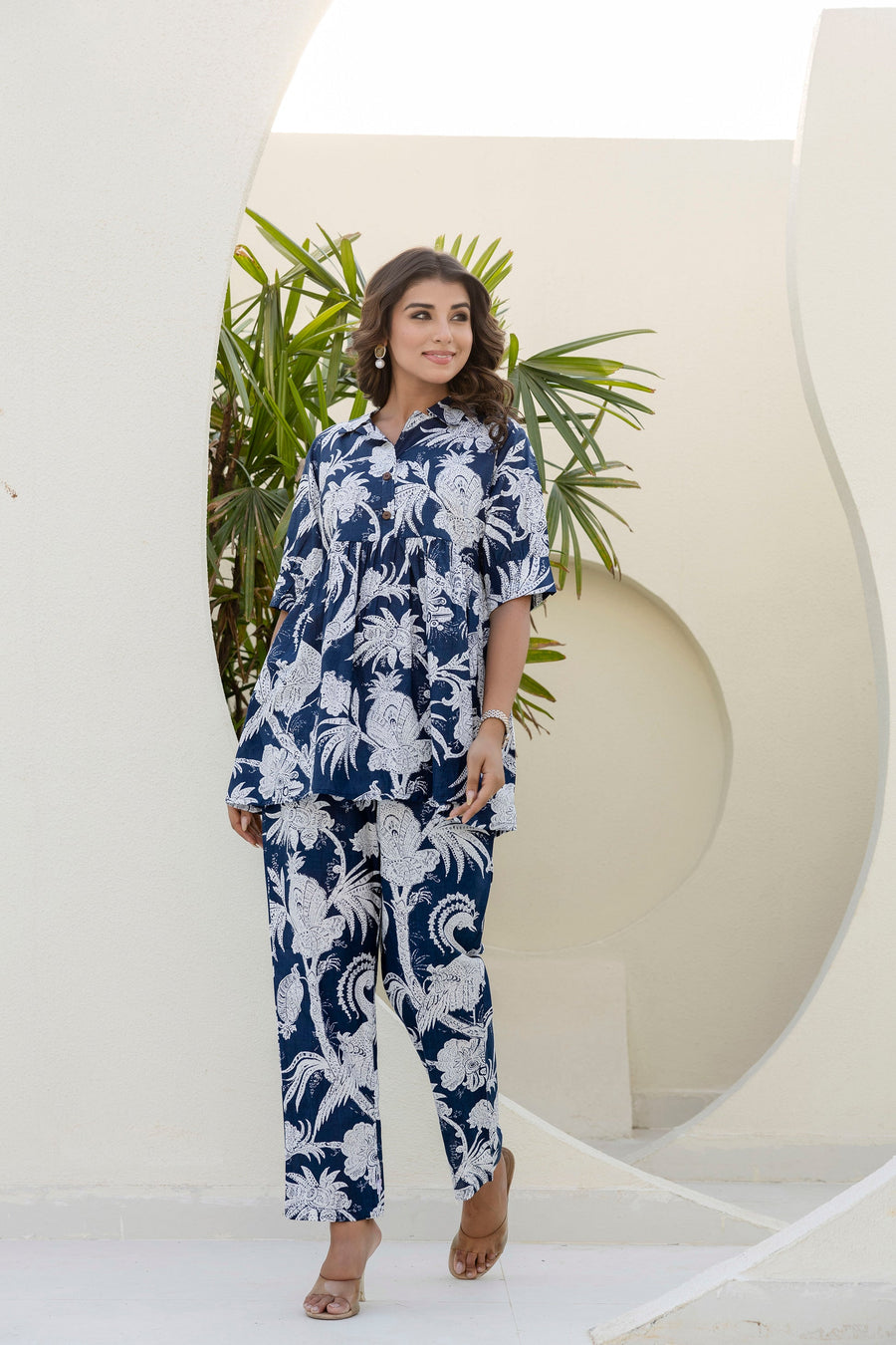 Frostpetal Azure Cotton Co-ord Set — image 3