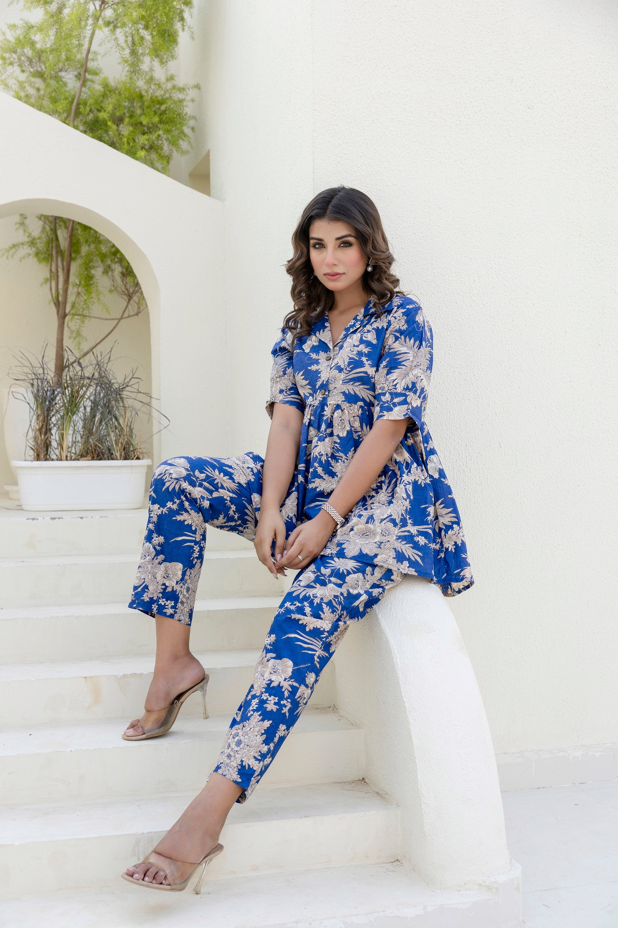 Cloudblush Blue Floral Co-ord Set from Me&My