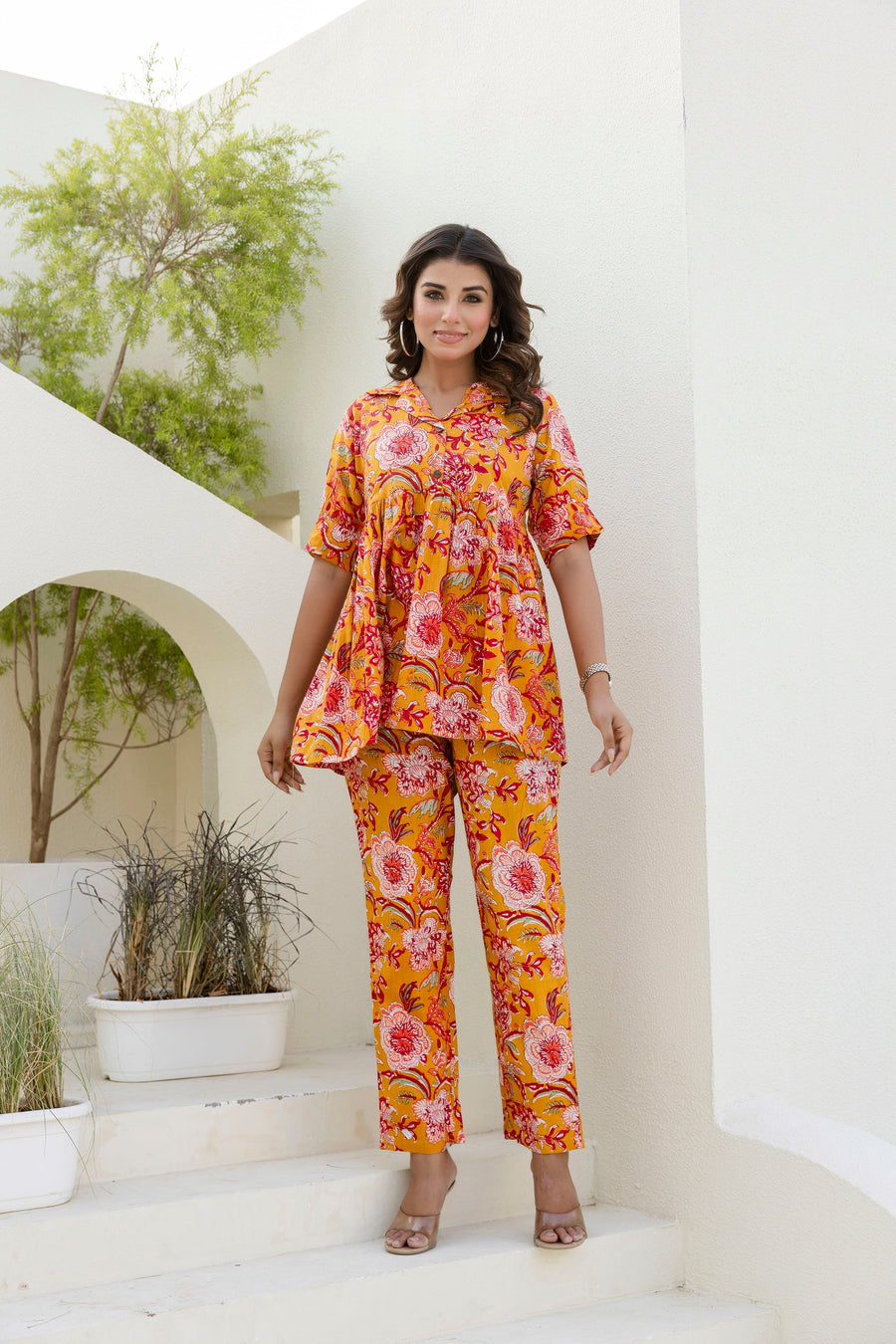 Sunflare Bloom Cotton Co-ord Set — image 4