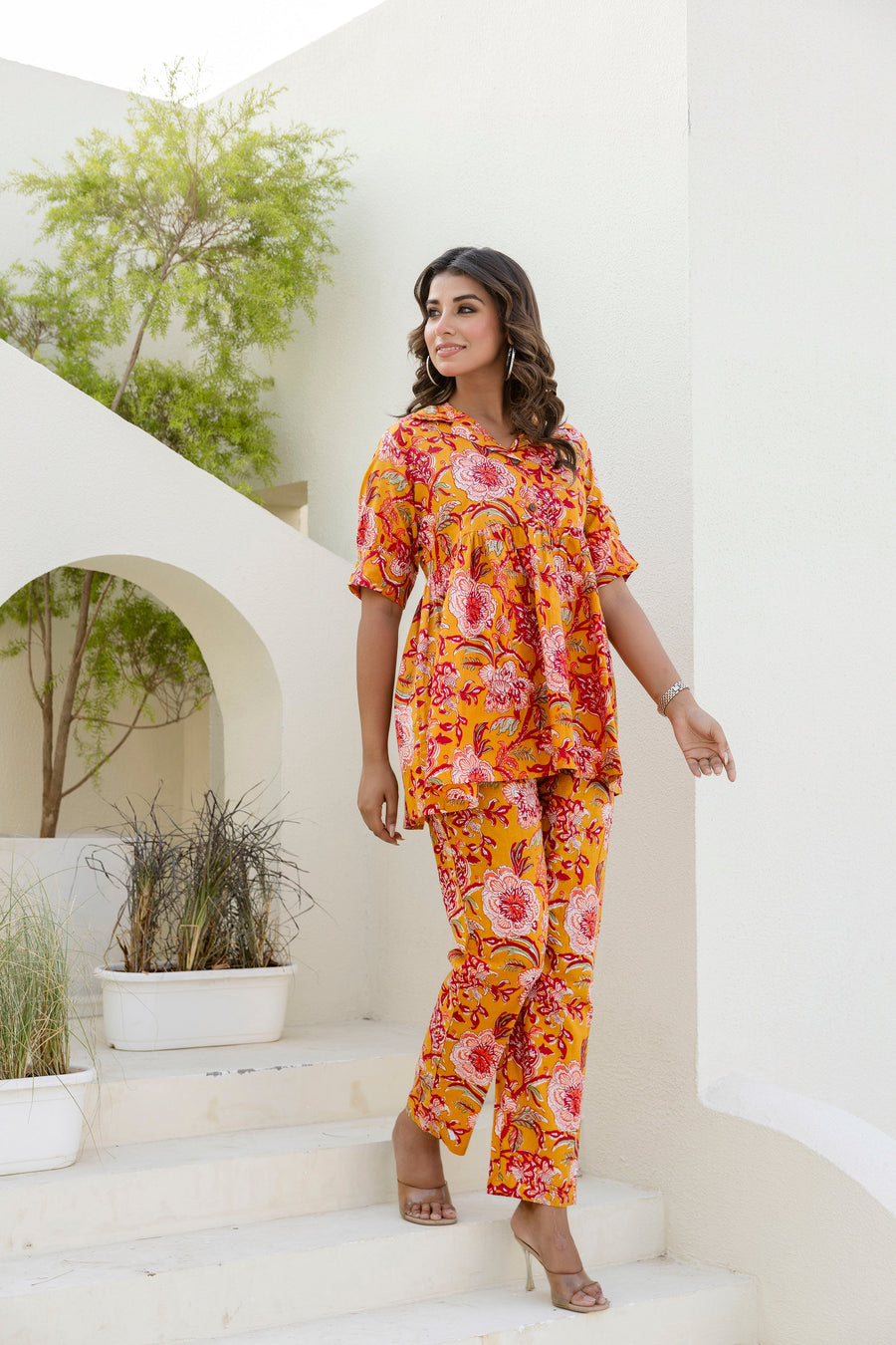 Sunflare Bloom Cotton Co-ord Set — image 6