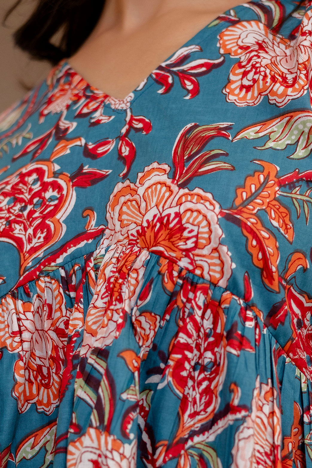 Blue Coral Bloom Cotton Top Me & My 