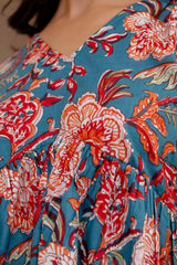 Blue Coral Bloom Cotton Top - Me&My