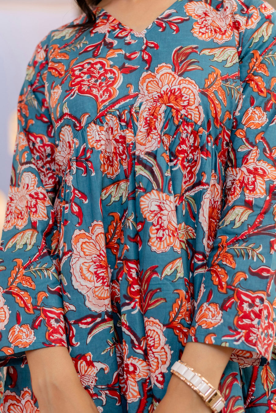 Blue Coral Bloom Cotton Top — image 9