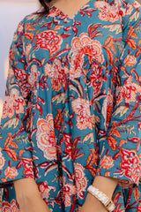 Blue Coral Bloom Cotton Top - Me&My