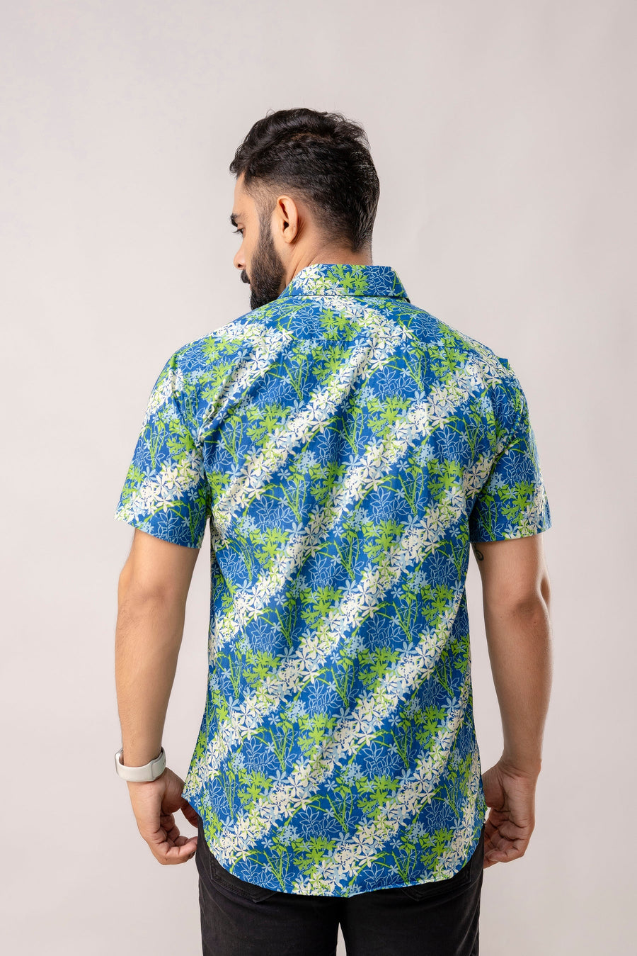 Tropical Bloom: Multi-Color Floral Half-Sleeve Shirt — image 4