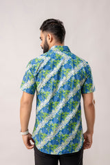 Tropical Bloom: Multi-Color Floral Half-Sleeve Shirt - Me & My