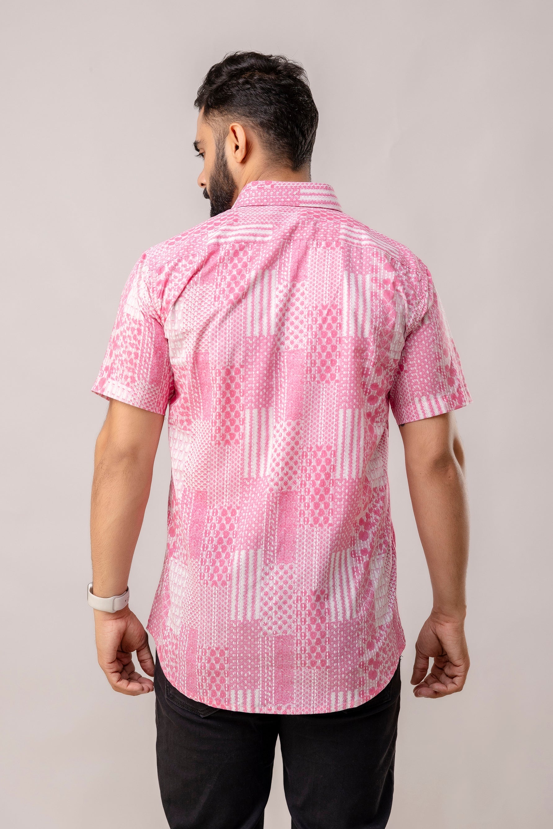 Pink Reverie Cotton Patchwork Shirt - Me & My