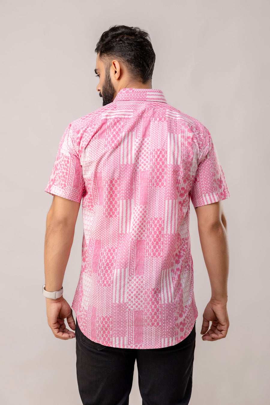 Pink Reverie Cotton Patchwork Shirt — image 4