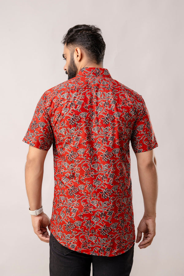 Woodland Charm Brown Floral Cotton Shirt