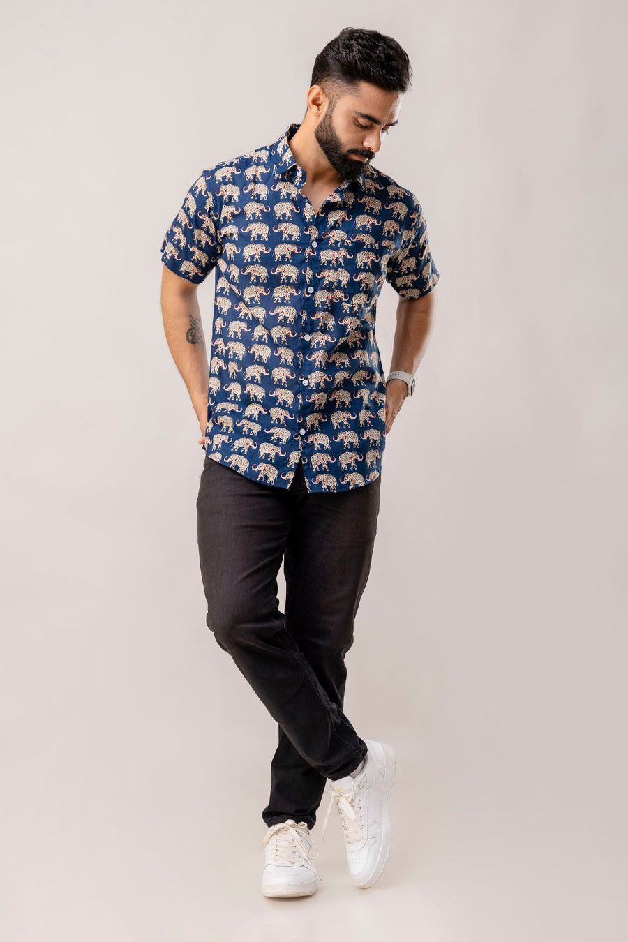 Untamed Navy Animal Print Shirt — image 7