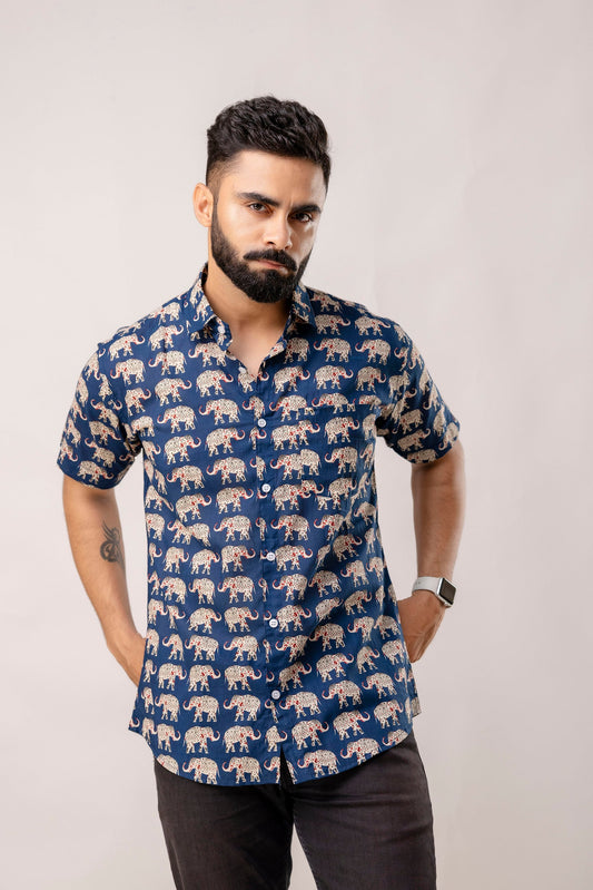 Untamed Navy Animal Print Shirt - Me&My