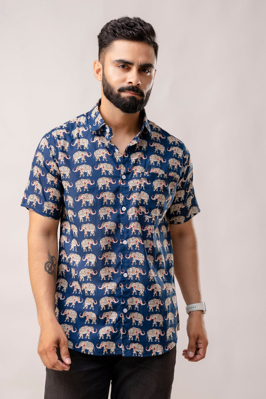 Untamed Navy Animal Print Shirt — image 2