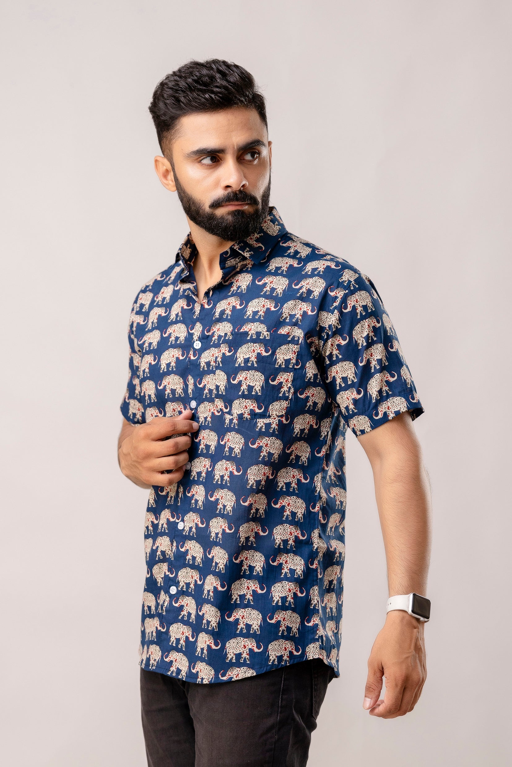 Untamed Navy Animal Print Shirt - Me & My