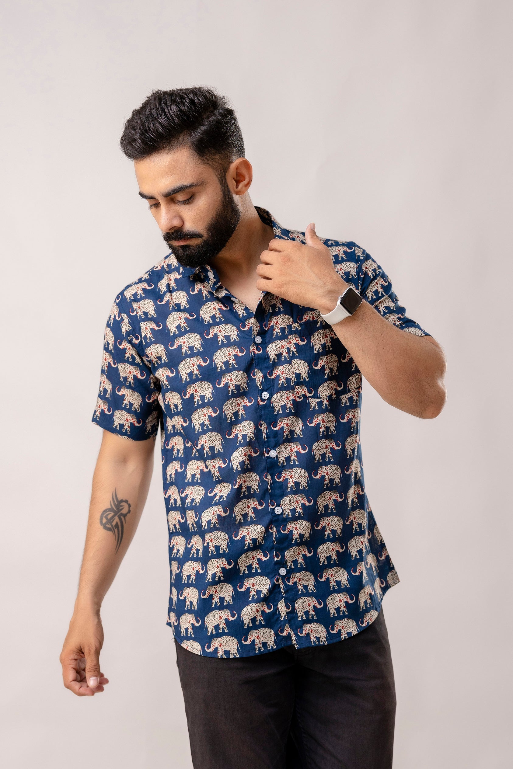 Untamed Navy Animal Print Shirt - Me & My