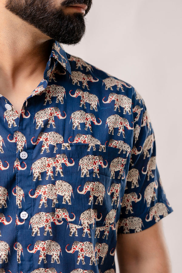 Untamed Navy Animal Print Shirt