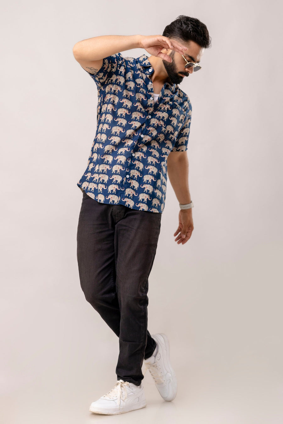 Untamed Navy Animal Print Shirt — image 8