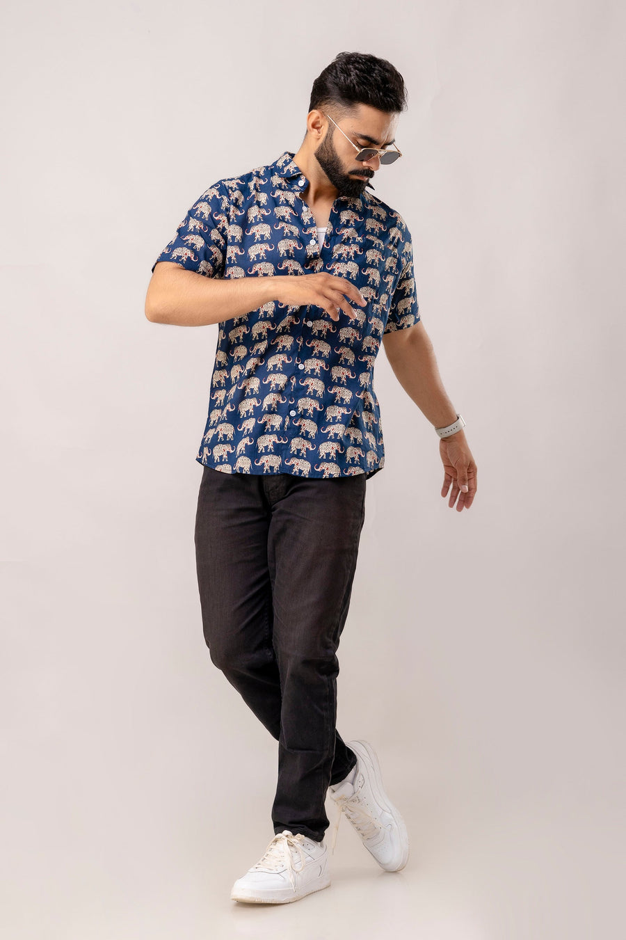 Untamed Navy Animal Print Shirt — image 6