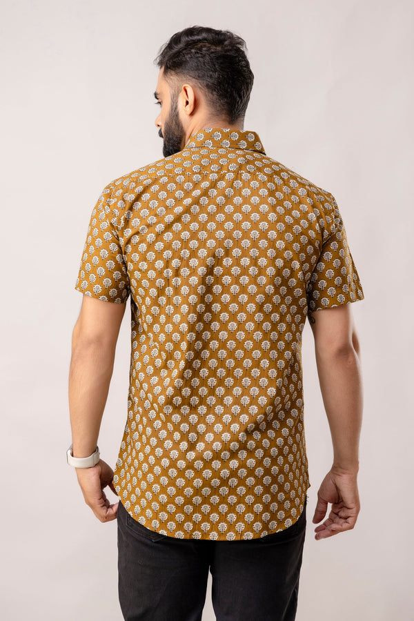 Heritage Earth Brown Block Print Shirt