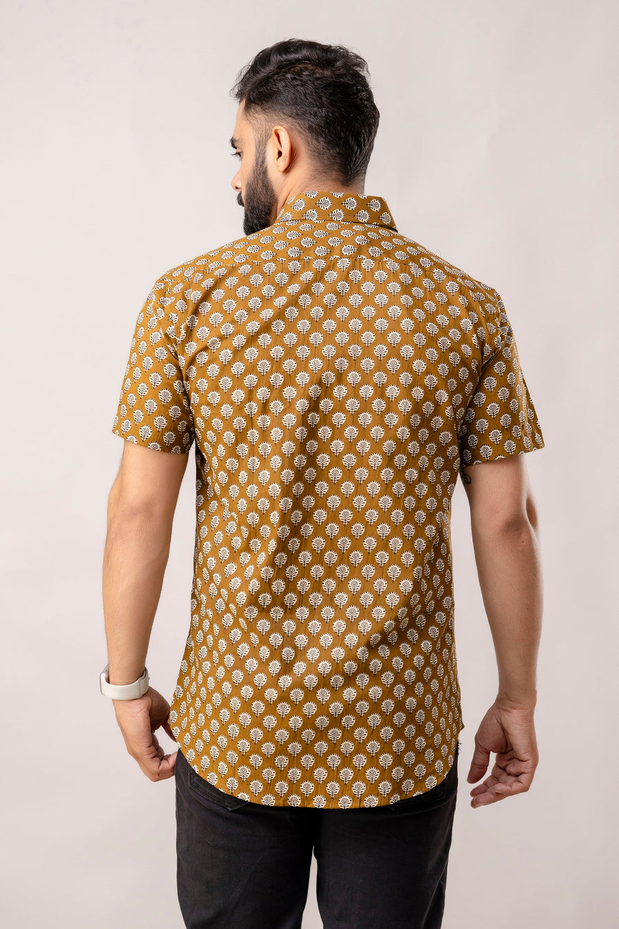 Heritage Earth Brown Block Print Shirt — image 4