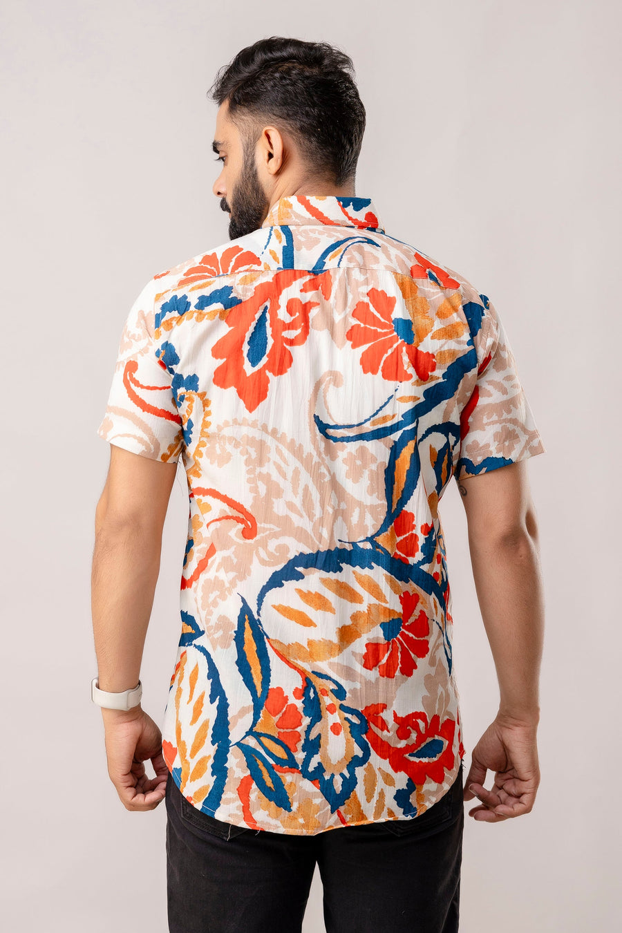 Prismatic Splash Multi-Color Abstract Cotton Shirt — image 3