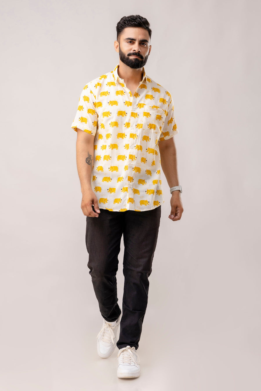 Saffron Jungle Yellow Animal Shirt — image 7