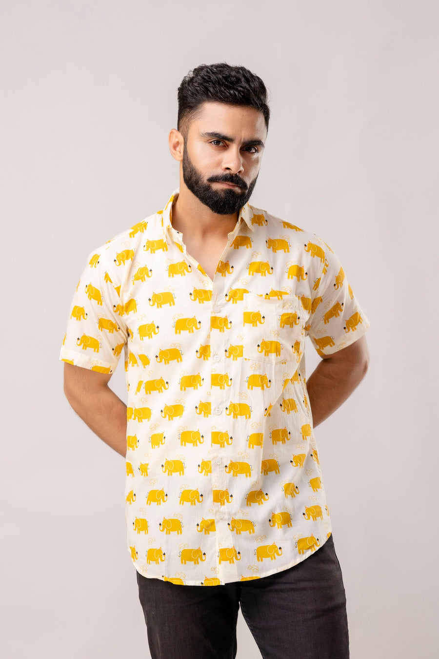 Saffron Jungle Yellow Animal Shirt — image 6