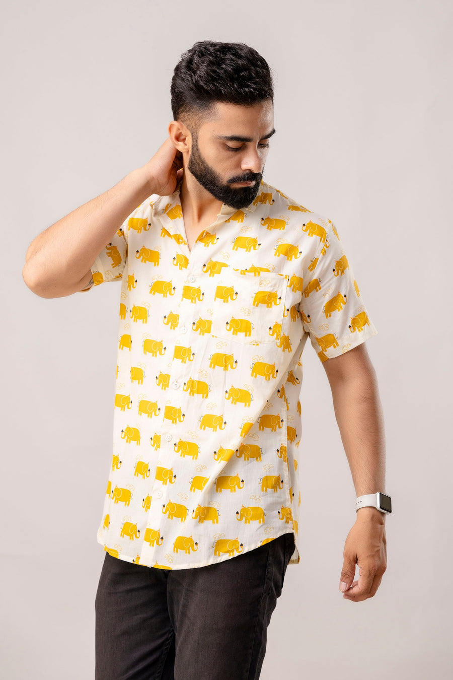 Saffron Jungle Yellow Animal Shirt — image 4